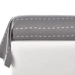 Becquet Linge De Lit Enfant Taie D'oreiller Enfant 43x140 Grise En Coton
