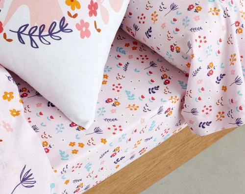 Becquet Linge De Lit Enfant Taie D'oreiller Enfant 63x63 Rose En Coton 4 Becquet Linge De Lit Enfant Taie D'oreiller Enfant 63x63 Rose En Coton – Image 2