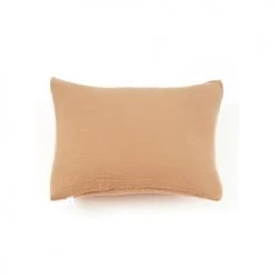 Cocoeko Linge De Lit Enfant Taie D'oreiller Enfant Gaze De Coton Camel (40x60 Cm)