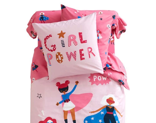 Becquet Linge De Lit Enfant Taie D'oreiller Enfant Réversible 63x63 Rose En Coton 6 Becquet Linge De Lit Enfant Taie D'oreiller Enfant Réversible 63x63 Rose En Coton – Image 4