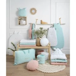 Sauthon Original Tours De Lit Bébé Tour De Lit 140x19cm En Coton Bleu Ciel -Linge de lit bébé Soldes tour de lit 140x19cm en coton bleu ciel 4