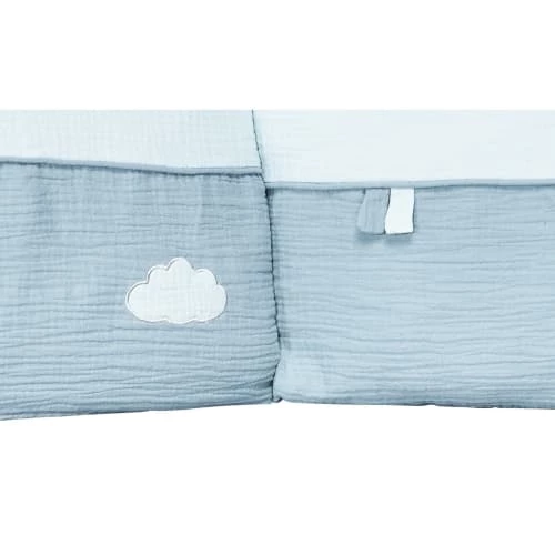 Sauthon Tours De Lit Bébé Tour De Lit Bébé 190x19cm En Coton Bleu 4 Sauthon Tours De Lit Bébé Tour De Lit Bébé 190x19cm En Coton Bleu – Image 2