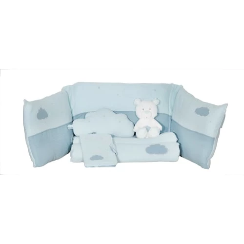 Sauthon Tours De Lit Bébé Tour De Lit Bébé 190x19cm En Coton Bleu 5 Sauthon Tours De Lit Bébé Tour De Lit Bébé 190x19cm En Coton Bleu – Image 3