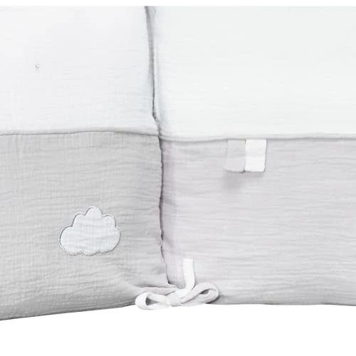 Sauthon Tours De Lit Bébé Tour De Lit Bébé 190x19cm En Coton Gris 4 Sauthon Tours De Lit Bébé Tour De Lit Bébé 190x19cm En Coton Gris – Image 2