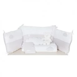 Sauthon Tours De Lit Bébé Tour De Lit Bébé 190x19cm En Coton Gris 10 Sauthon Tours De Lit Bébé Tour De Lit Bébé 190x19cm En Coton Gris -Linge de lit bébé Soldes tour de lit bebe 190x19cm en coton gris 4