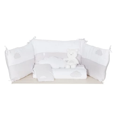 Sauthon Tours De Lit Bébé Tour De Lit Bébé 190x19cm En Coton Gris 5 Sauthon Tours De Lit Bébé Tour De Lit Bébé 190x19cm En Coton Gris – Image 3