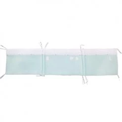 Home Maison Tours De Lit Bébé Tour De Lit Bébé Adaptable Boréale Blanc/Aqua 40x180