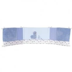 Home Maison Tours De Lit Bébé Tour De Lit Bébé Adaptable Diego Microfibre Bleu 40x180