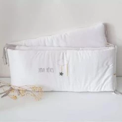 Kinousses Tours De Lit Bébé Tour De Lit Bébé Blanc Coton -Linge de lit bébé Soldes tour de lit bebe blanc coton 8