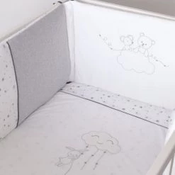 Kinousses Tours De Lit Bébé Tour De Lit Bébé Blanc Velours -Linge de lit bébé Soldes tour de lit bebe blanc velours 2