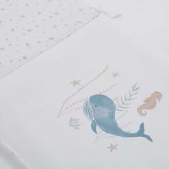 Linge de lit bébé Soldes -Linge de lit bébé Soldes tour de lit bebe en gaze de coton bio imprime fonds marins 1000 5 37 215820 4