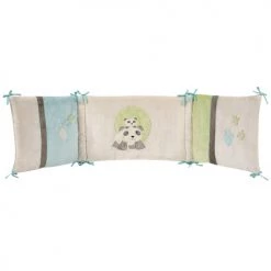 Home Maison Tours De Lit Bébé Tour De Lit Bébé Pandi Panda Velours Multicolore 40x180
