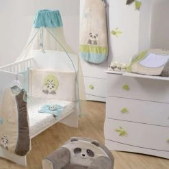 Home Maison Tours De Lit Bébé Tour De Lit Bébé Pandi Panda Velours Multicolore 40x180 -Linge de lit bébé Soldes tour de lit bebe pandi panda velours multicolore 40x180 3