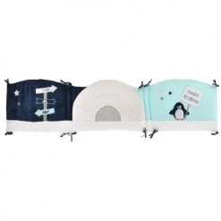 Home Maison Tours De Lit Bébé Tour De Lit Bébé Pingou En Velours Bleu 40x180
