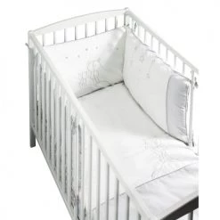 Sauthon Tours De Lit Bébé Tour De Lit Déhoussable 180x40cm En Coton Blanc -Linge de lit bébé Soldes tour de lit dehoussable 180x40cm en coton blanc 2