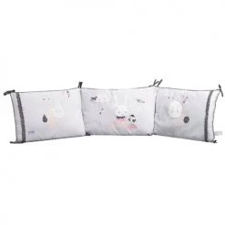 Sauthon Tours De Lit Bébé Tour De Lit Déhoussable 180x40cm En Coton Blanc