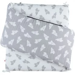Noukie's Tours De Lit Bébé Tour De Lit Eléphant Gris (pour Lits 60x120 Et 70x140 Cm)