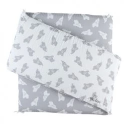 Noukie's Tours De Lit Bébé Tour De Lit Eléphant Gris (pour Lits 60x120 Et 70x140 Cm) -Linge de lit bébé Soldes tour de lit elephant gris pour lits 60x120 et 70x140 cm 3