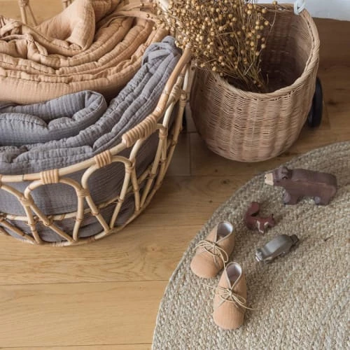 Cocoeko Tours De Lit Bébé Tour De Lit En Double Gaze De Coton Taupe 4 Cocoeko Tours De Lit Bébé Tour De Lit En Double Gaze De Coton Taupe – Image 2