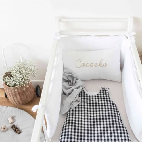 Cocoeko Tours De Lit Bébé Tour De Lit En Gaze De Coton Blanc 4 Cocoeko Tours De Lit Bébé Tour De Lit En Gaze De Coton Blanc – Image 2