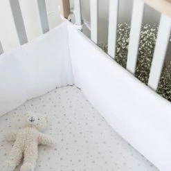Cocoeko Tours De Lit Bébé Tour De Lit En Gaze De Coton Blanc 10 Cocoeko Tours De Lit Bébé Tour De Lit En Gaze De Coton Blanc -Linge de lit bébé Soldes tour de lit en gaze de coton blanc 2