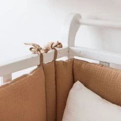 Cocoeko Tours De Lit Bébé Tour De Lit En Gaze De Coton Camel -Linge de lit bébé Soldes tour de lit en gaze de coton camel 2