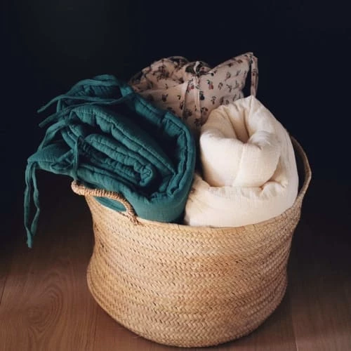 Cocoeko Tours De Lit Bébé Tour De Lit En Gaze De Coton Vert Sapin (30 X 190 Cm) 4 Cocoeko Tours De Lit Bébé Tour De Lit En Gaze De Coton Vert Sapin (30 X 190 Cm) – Image 2