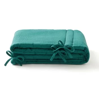 Cocoeko Tours De Lit Bébé Tour De Lit En Gaze De Coton Vert Sapin (30 X 190 Cm) 8 Cocoeko Tours De Lit Bébé Tour De Lit En Gaze De Coton Vert Sapin (30 X 190 Cm) – Image 6