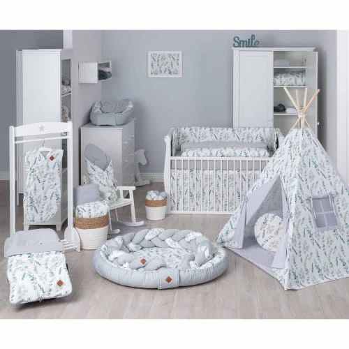 Sevira Kids Tours De Lit Bébé Tour De Lit Modulable Et Réversible, Eucalyptus 5 Sevira Kids Tours De Lit Bébé Tour De Lit Modulable Et Réversible, Eucalyptus – Image 3