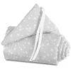 BABYBAY Tours De Lit Bébé Tour De Lit Piqué Pour Berceaux Cododo Gris étoiles Blanches -Linge de lit bébé Soldes tour de lit pique pour berceaux cododo gris etoiles blanches