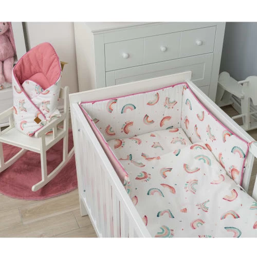 Sevira Kids Tours De Lit Bébé Tour De Lit Universel Et Réversible En Coton- RAINBOW 4 Sevira Kids Tours De Lit Bébé Tour De Lit Universel Et Réversible En Coton- RAINBOW – Image 2