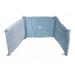 Eveil Et Nature Tours De Lit Bébé Tour De Lit Velours 40x180 Cm Coton Bio Aqua