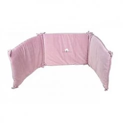 Eveil Et Nature Tours De Lit Bébé Tour De Lit Velours 40x180 Cm Coton Bio Bois De Rose