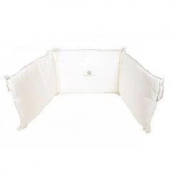 Eveil Et Nature Tours De Lit Bébé Tour De Lit Velours 40x180 Cm Coton Bio Ecru