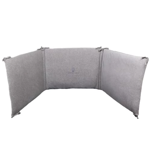 Eveil Et Nature Tours De Lit Bébé Tour De Lit Velours 40x180 Cm Coton Bio Gris 3 Eveil Et Nature Tours De Lit Bébé Tour De Lit Velours 40x180 Cm Coton Bio Gris