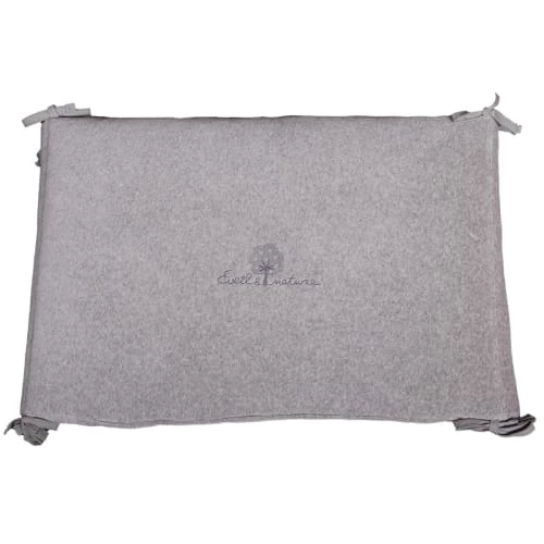 Eveil Et Nature Tours De Lit Bébé Tour De Lit Velours 40x180 Cm Coton Bio Gris 4 Eveil Et Nature Tours De Lit Bébé Tour De Lit Velours 40x180 Cm Coton Bio Gris – Image 2